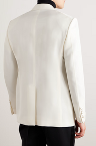100% Mulberry Silk Off-White Jacket